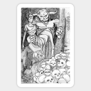 Beauty and the Beast - Greek Myth Version Sticker